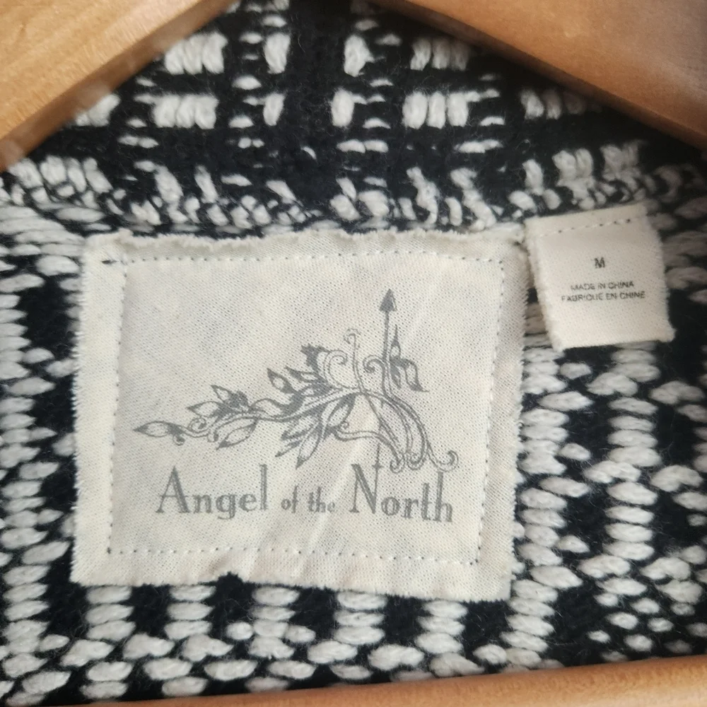 Anthropologie | Angel of The North black and white open sweater vest size Medium - Picture 5 of 8